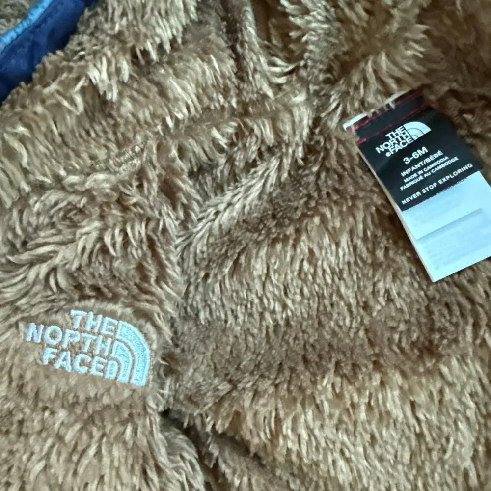 NWT Baby Reversible Blue Brown Mount Chimbo Full-Zip Hooded Jacket 3-6 months